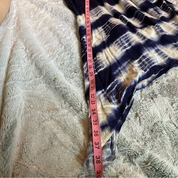 Francesca’s Collection Blue Rain Boho Tie Dye Midi Draped Dress - SMALL - Picture 7 of 10